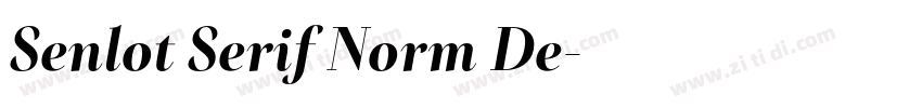 Senlot Serif Norm De字体转换